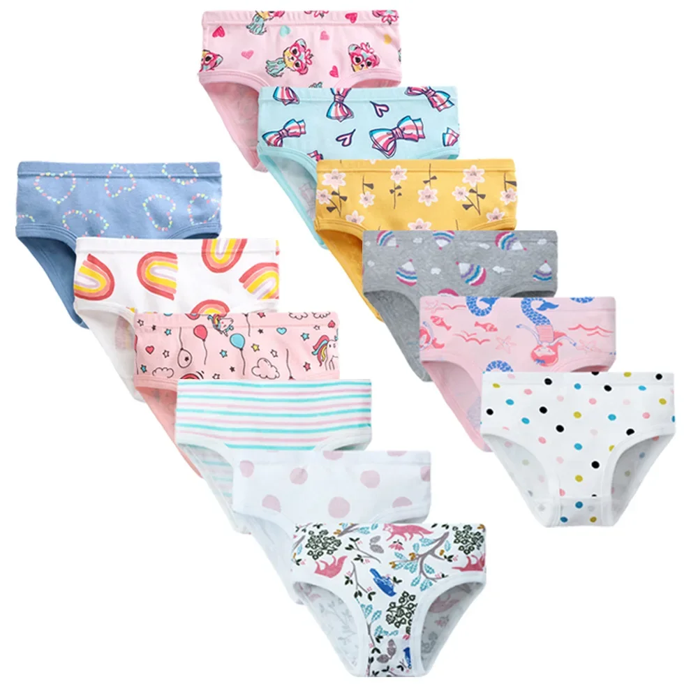 Cartoon Girls Panties 2-7Y Cotton Student Kids Underwear Teen Panties Young Puberty Girls Underpant Kids Accessories