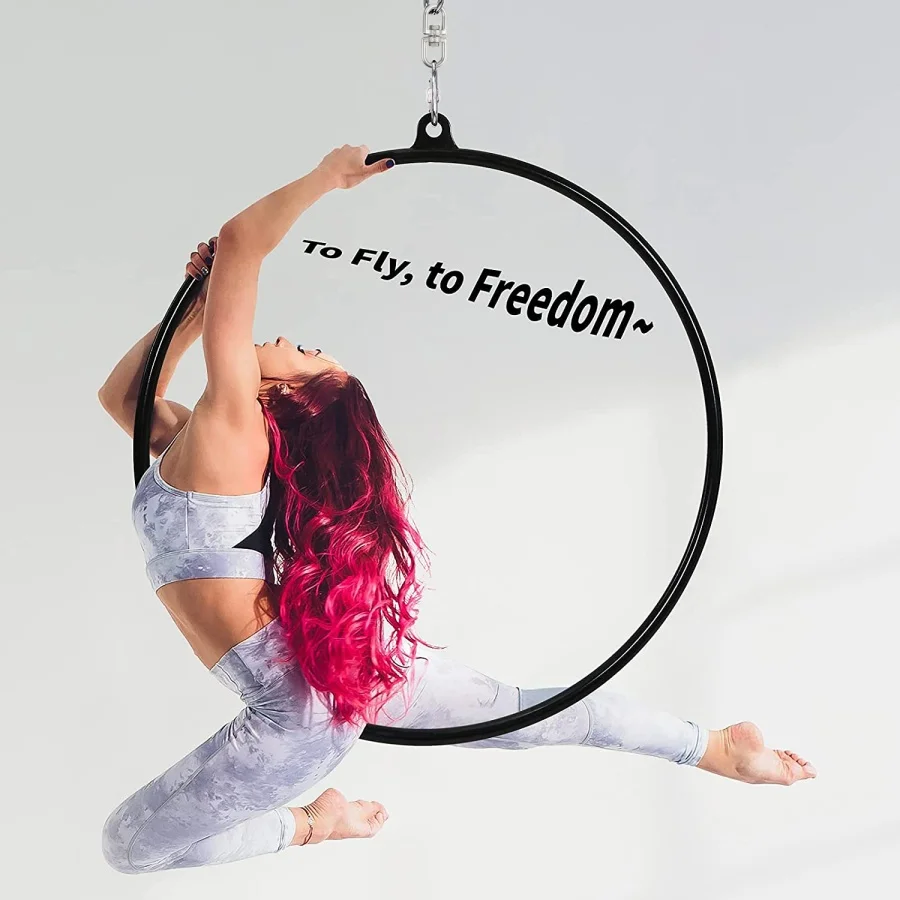 Professional Aerial Single-Point Dance Ring Set, Circus Aerial Ring Kit, Aerial Yoga Equipment, Ring Gymnastics Equipment, Suitable for Dance, Yoga Training, Aerial Fitness, Performances, and Dance Studios