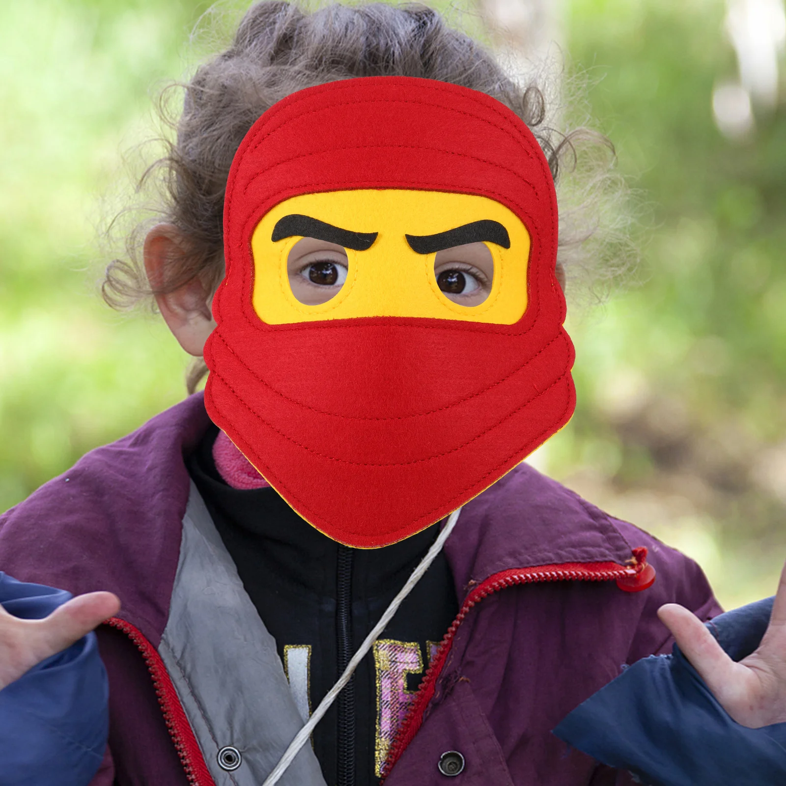 3 szt. filcowych pasków do maski na imprezę cosplay, czarna piankowa maska na twarz z elastycznym paskiem do cosplayu domowego