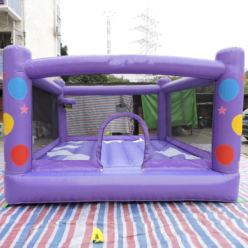 Large PVC Inflatable Trampoline for Kids Indoor Outdoor Jumping Bed Bouncy Castle Toy for Birthday Party Event Decoration