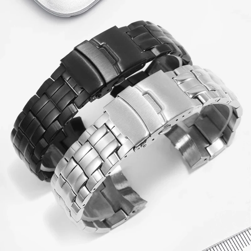 EF-550 Precision Steel Watch Band Replacement For Casio EDIFICE/EF-535 Series Arc Interface Stainless Steel Watch Chain 22mm