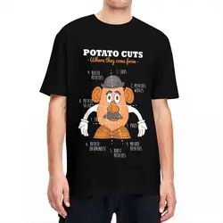 Men Women T-Shirts Mr.Potato Head Cuts Toy Story Funny Cotton Tee Shirt Short Sleeve T Shirt Crew Neck Clothing Original