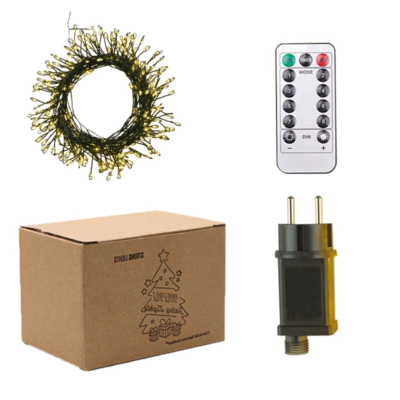 الأسلاك الخضراء مقاوم للماء 36 متر LED العنقودية سلسلة الجنية أضواء في الهواء الطلق حديقة فناء ساحة مهرجان الحدث حفل زفاف غرفة الديكور