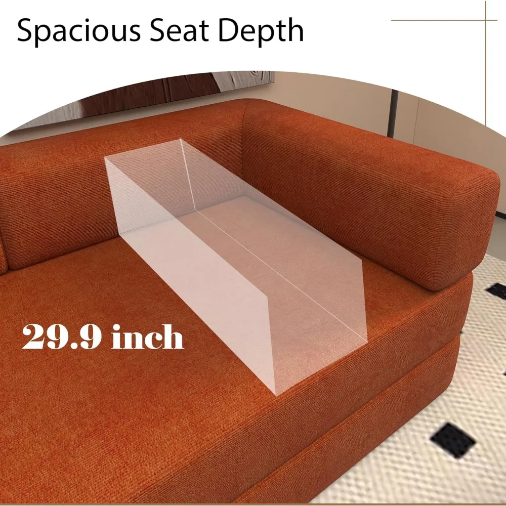 أريكة سرير قابلة للتحويل، أريكة مرتبة قابلة للطي، إطار ثابت الشكل، أريكة صالة أريكة أرضية لغرفة المعيشة #5