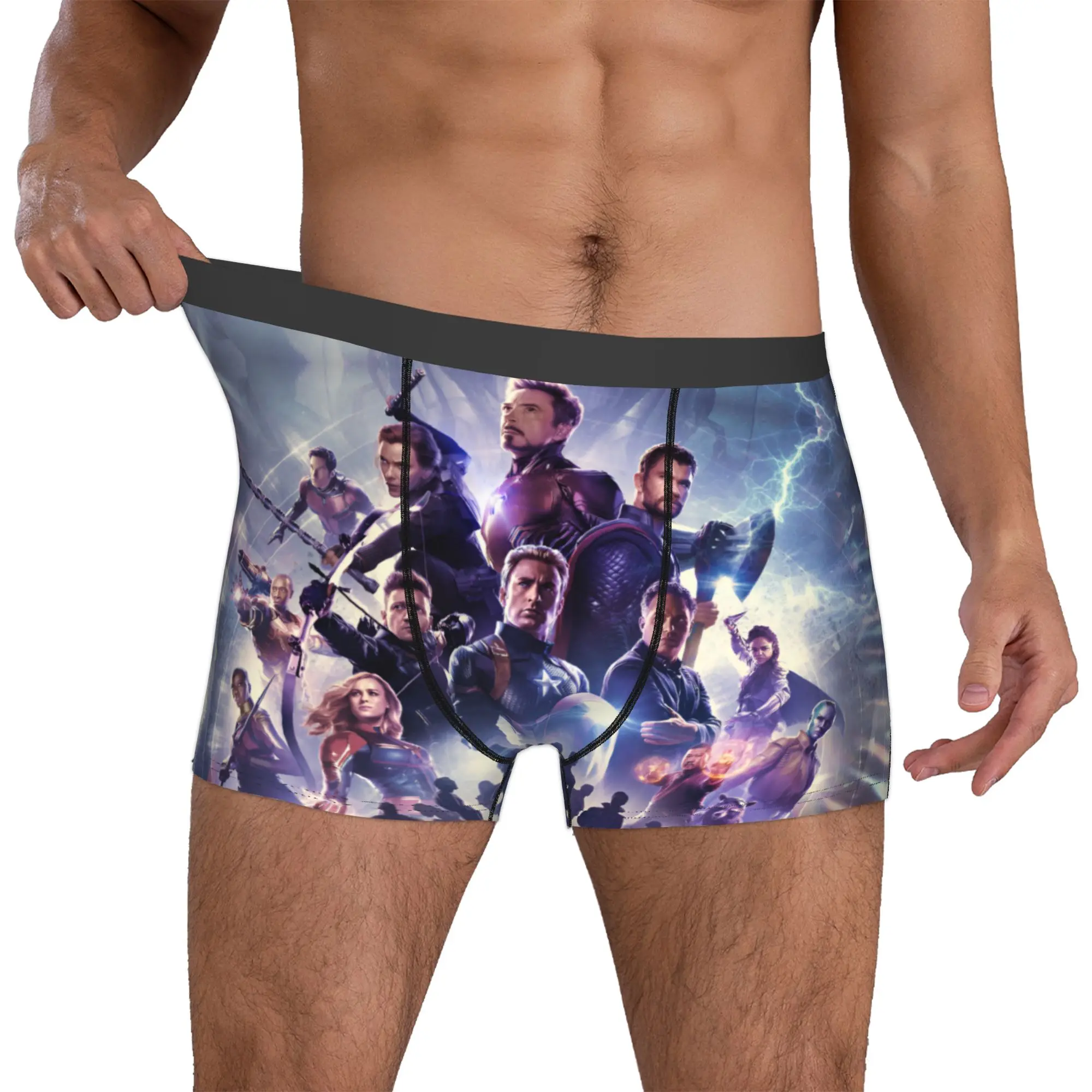 

Custom A-Avengerss Boxer Shorts For Homme 3D Print Superhero Underwear Panties Briefs Breathable Underpants