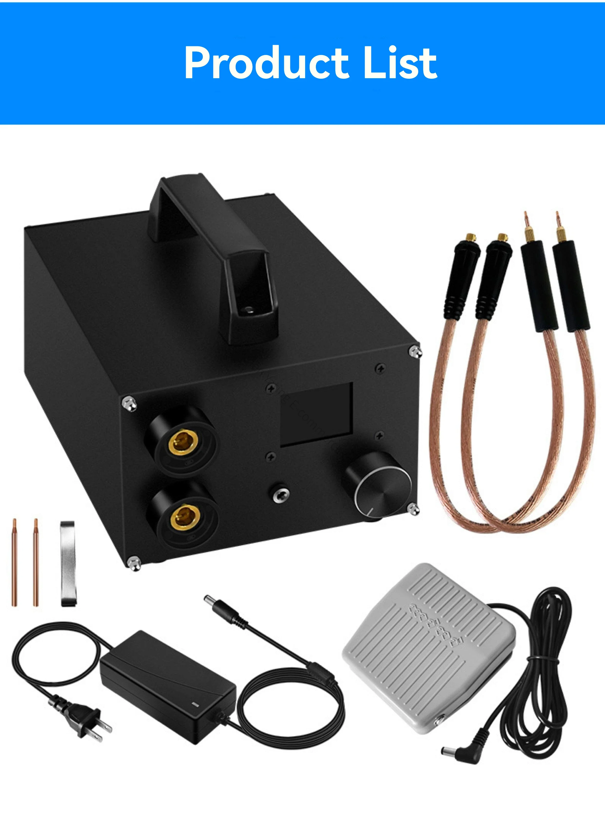 New 250 Gears Spot Welder Welding Machine Double Capacitors Energy Storage Welding 0.3mm Nickel Sheet 18650 Battery Spot Welder
