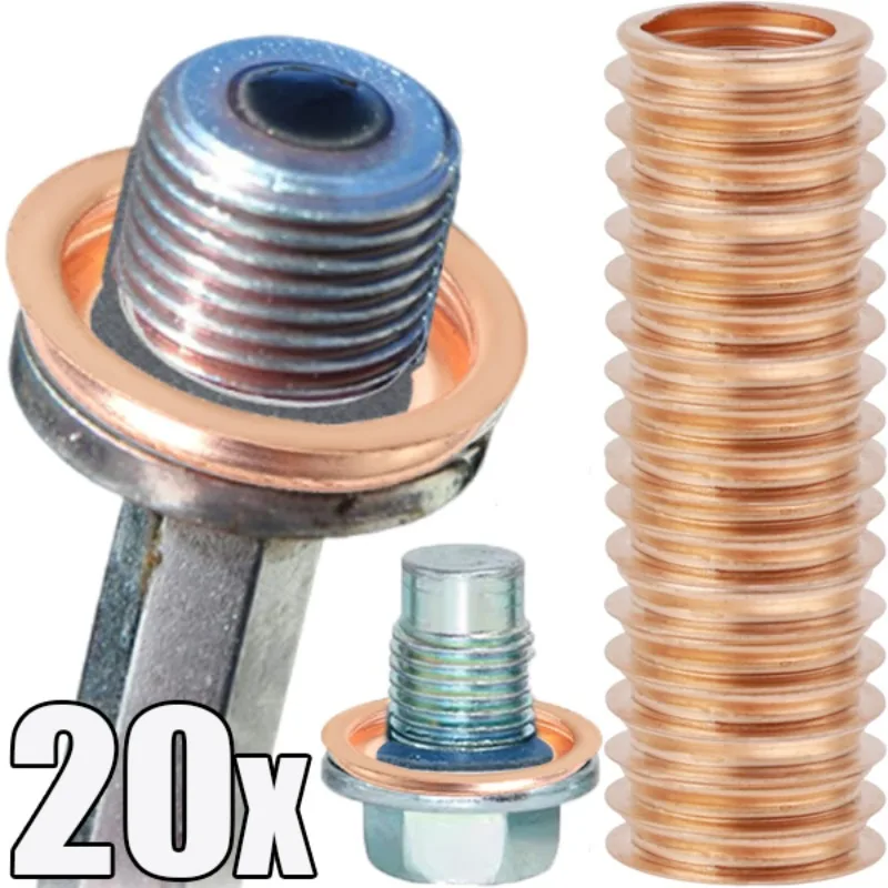 

Прокладка сливной пробки моторного масла автомобиля 1102601M02, медные цветные пробки для слива масла, дробильные шайбы, прокладки, кольца для Nissan Infiniti