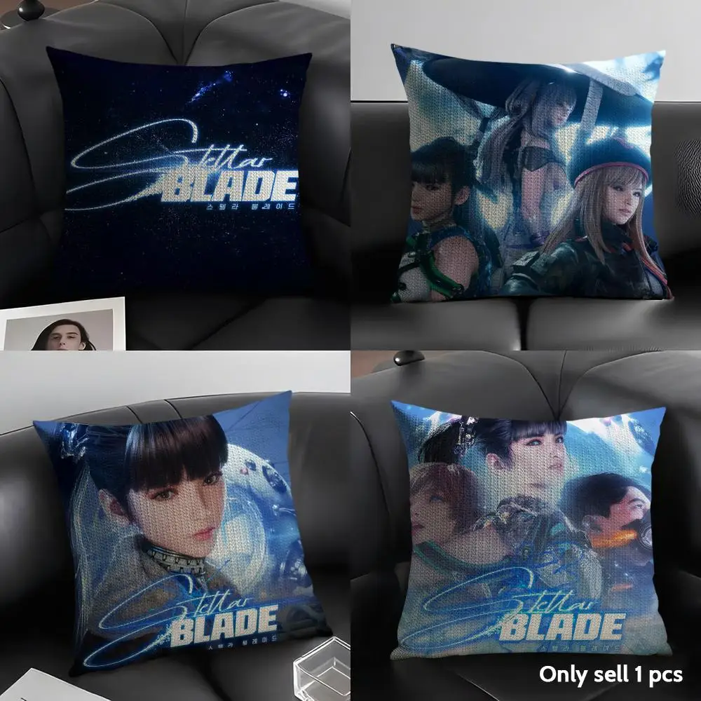 Stellar B-Blade game Cushion Cover Natural Linen Organic Fabric Double-Sided Printing Sofa Home Decor Gift Pillow Case