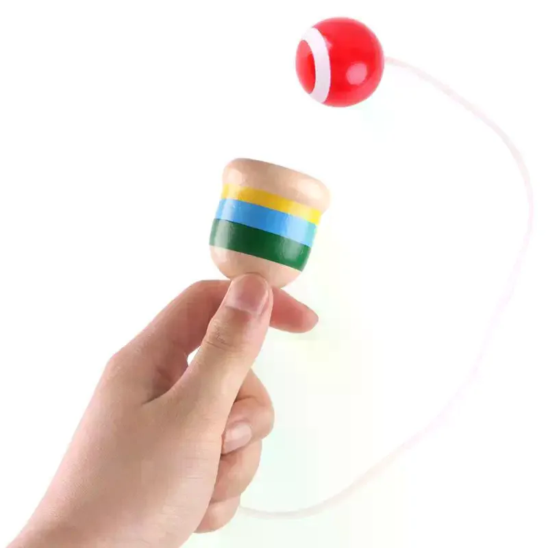 Ball String Cup Wooden Toss And Catch Game Hand Eye Coordination Educational Toys Novelty Fun For Teens Kids Boys Girls