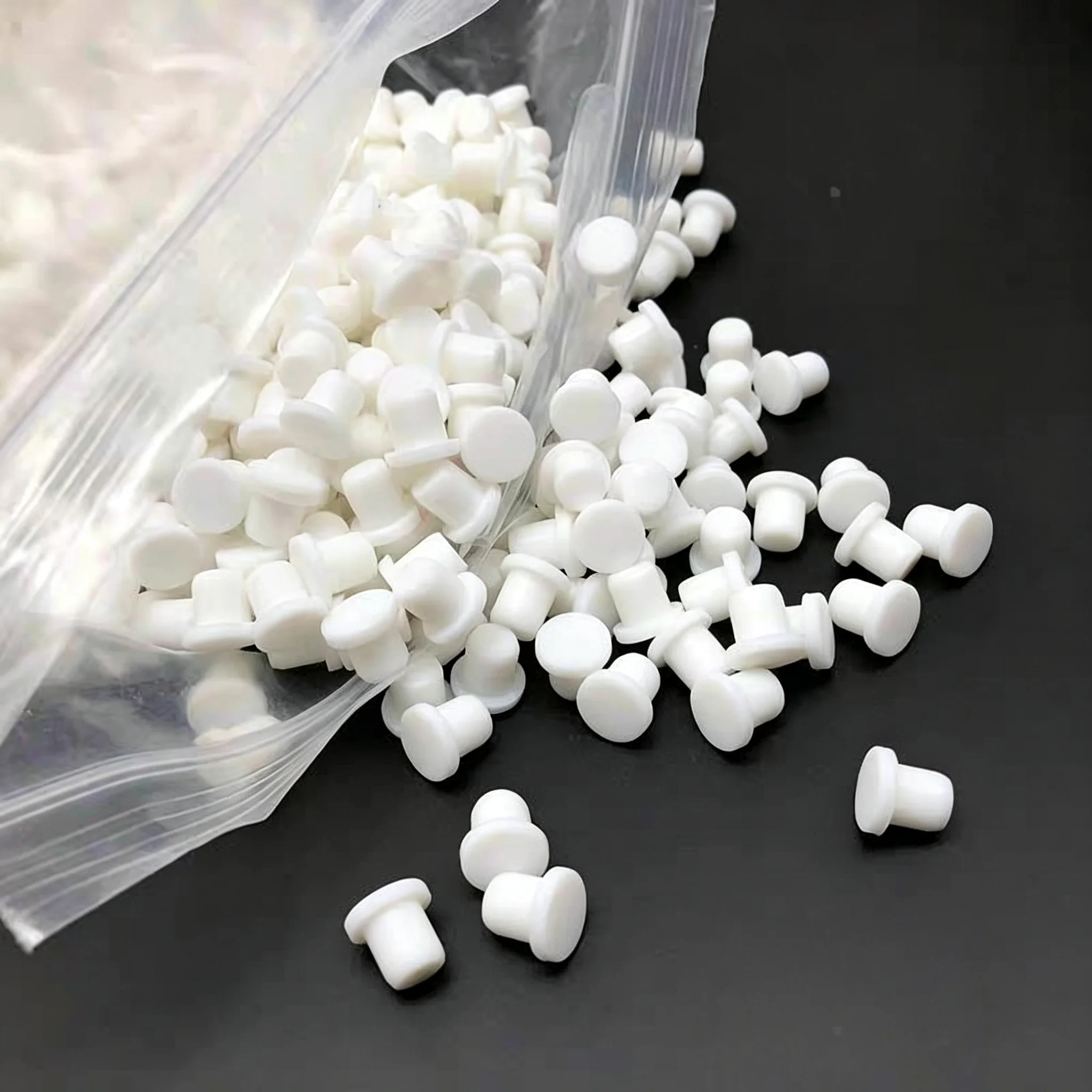 10Pcs T Shape Silicone Hole Plugs 2.7-14mm Black White Solid Rubber Seal Stopper Dustproof High Temp Hole Cover Caps