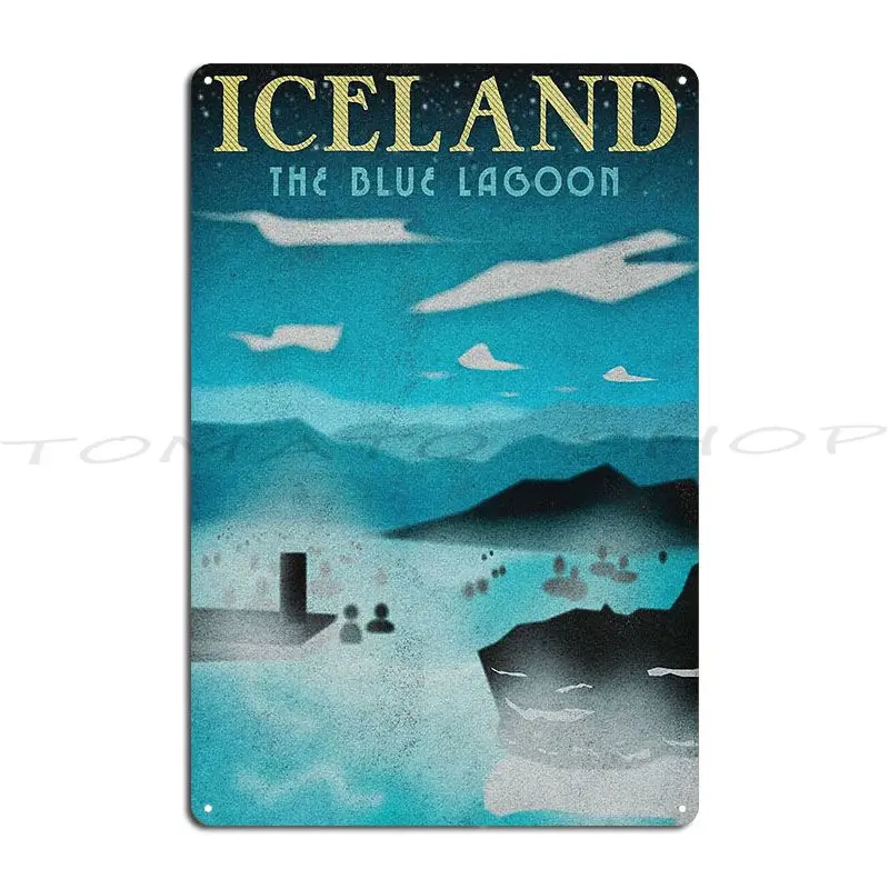 Iceland S Blue Lagoon Metal Signs Mural Plaques Garage Club Kitchen Iron Tin Sign Poster