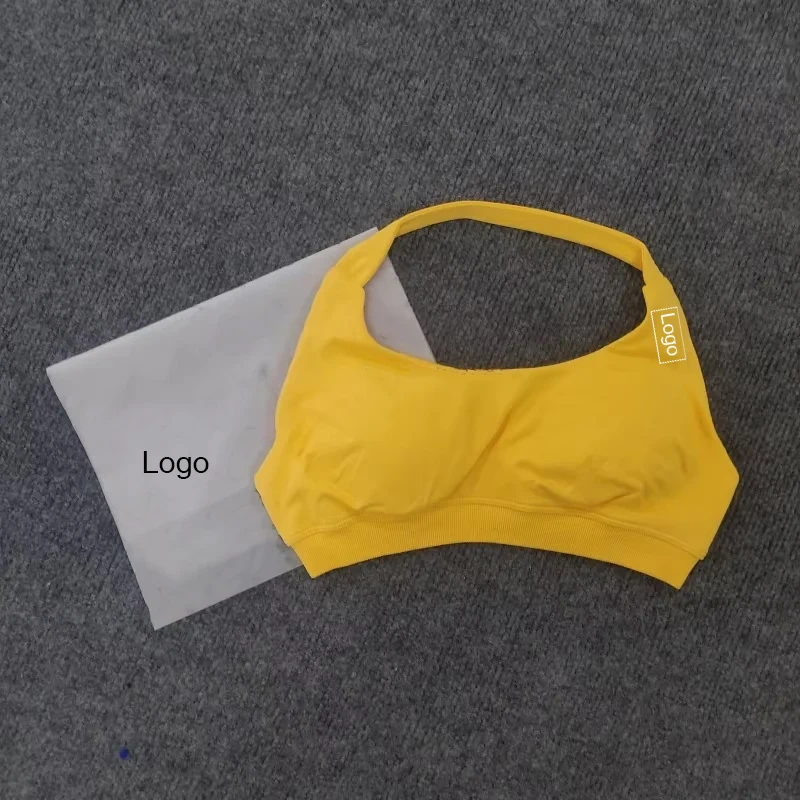 حمالة صدر رياضية للنساء بشعار D Impact حمالات صدر بدون خياطة مع شعار مبطن مفتوح الظهر حمالة صدر لليوجا متوسطة الدعم لصالة الألعاب الرياضية