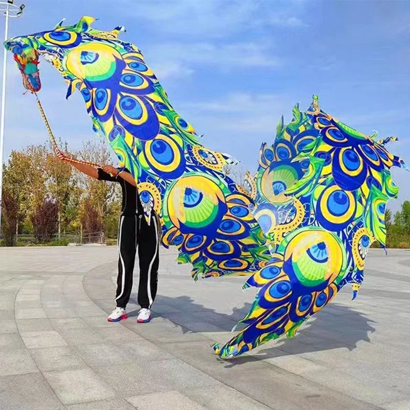 Square Fitness Dragon Dance PropsChinese New Year Gift Outdoor Wu Long Sports Toys Christmas  Performance Funny Props