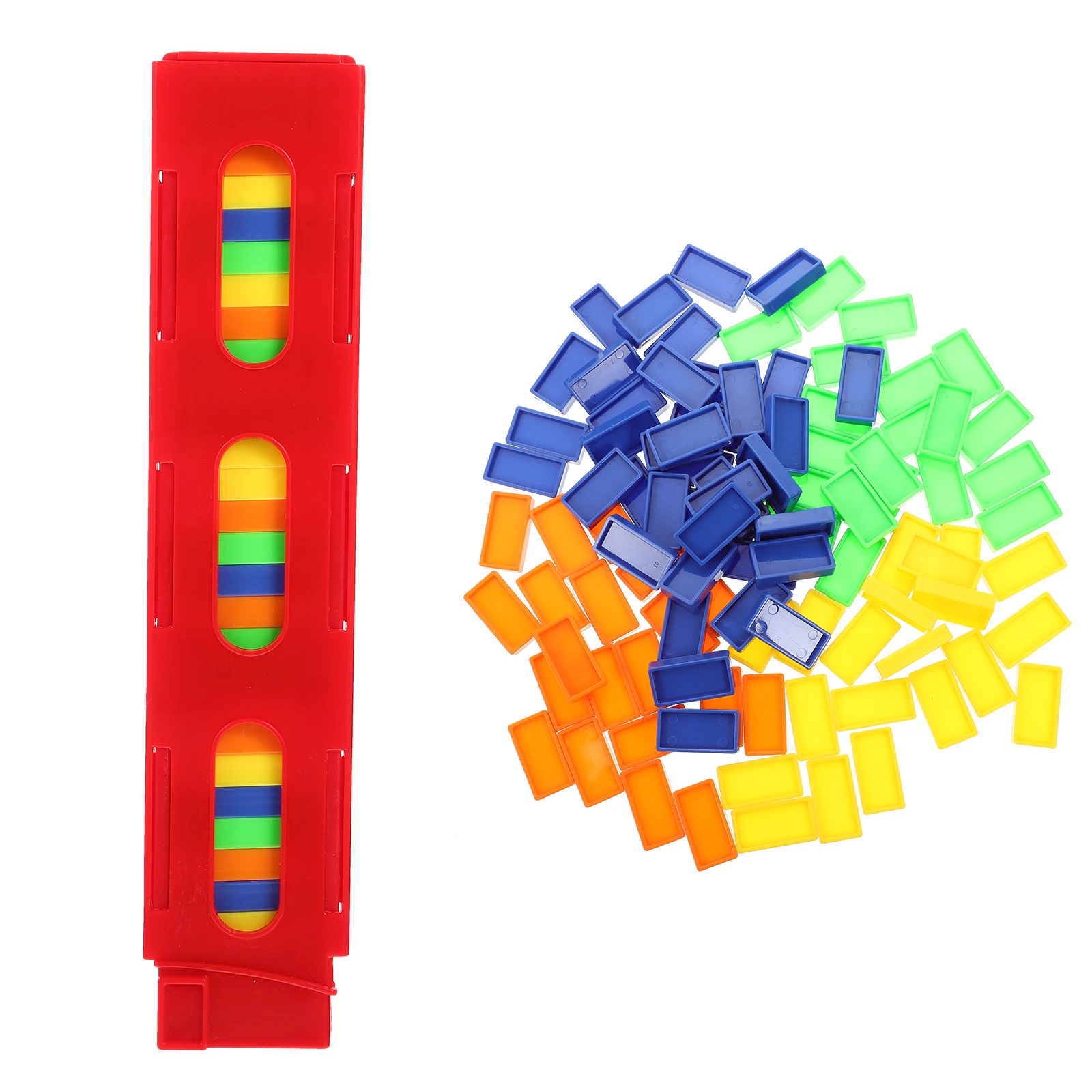 

Plastic Domino Toy Early Education Toys Colorful Wood Domino Toy Dominoes Racing Toy Domino Train Accessories