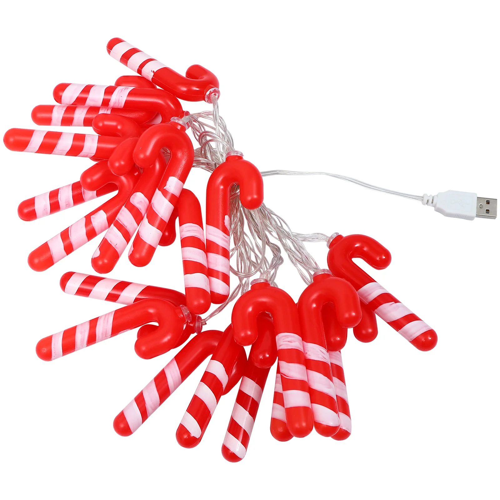 1 set 1 Set Led Decoration Light String Candy Cane Shape Festive Lamp For Christmas Party Indoor Outdoor Use