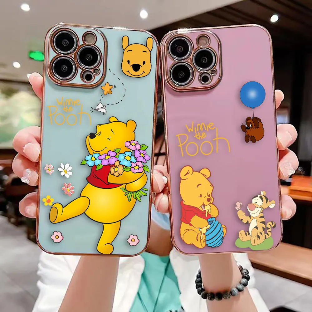 Smooth E-TPU Phone Case For APPLE iPhone 15 14 13 12 11 X XS Pro Max 8 7 SE 16 6 Plus Mini Case Disney Winnie The Pooh Honeypot image 3