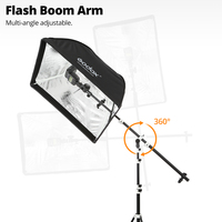 AMBITFUL AL-02 Pro photography Reflector bracket Bar with Telescopic Boom Arm Top Light Sandbag for Speedlite Mini Flash Strobe