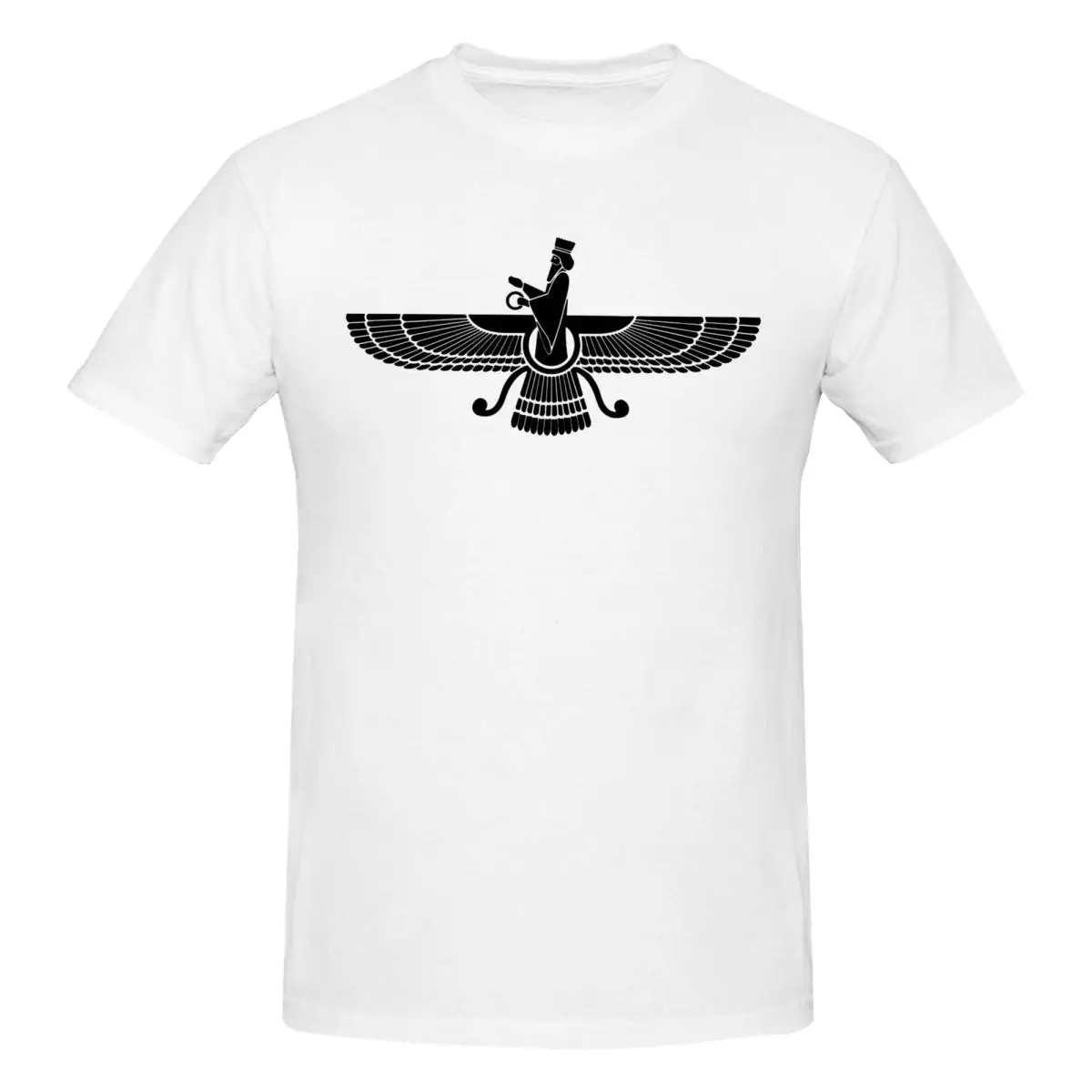 Faravahar Zoroastrian Persian Iran Ancient Symbol Awesome T Shirts Graphic Y2K Idea Customized Men Women T Shirt Clothes