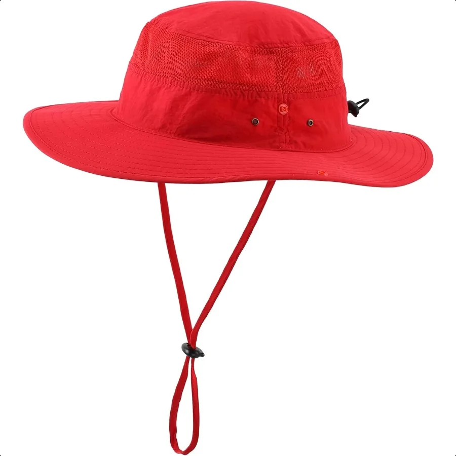 

Connectyle Wide Brim Sun Hat for Men Breathable Cowboy Boonie Hat UPF 50+ Sun Protection Bucket Hat for Fishing Hiking