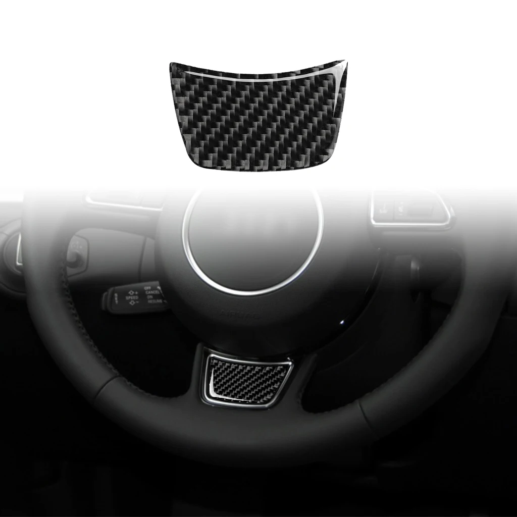 

For Audi A3 S3 2014-2019 Auto Interior Carbon Fiber Car Steering Wheel Panel Sticker Decorative Protector Trim Decal