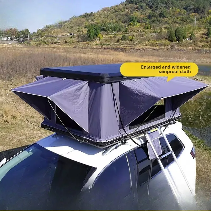 2026-Aluminum alloy hard lift roof tent fully automatic folding SUV off-road coupe car load outdoor camping self-driving tour