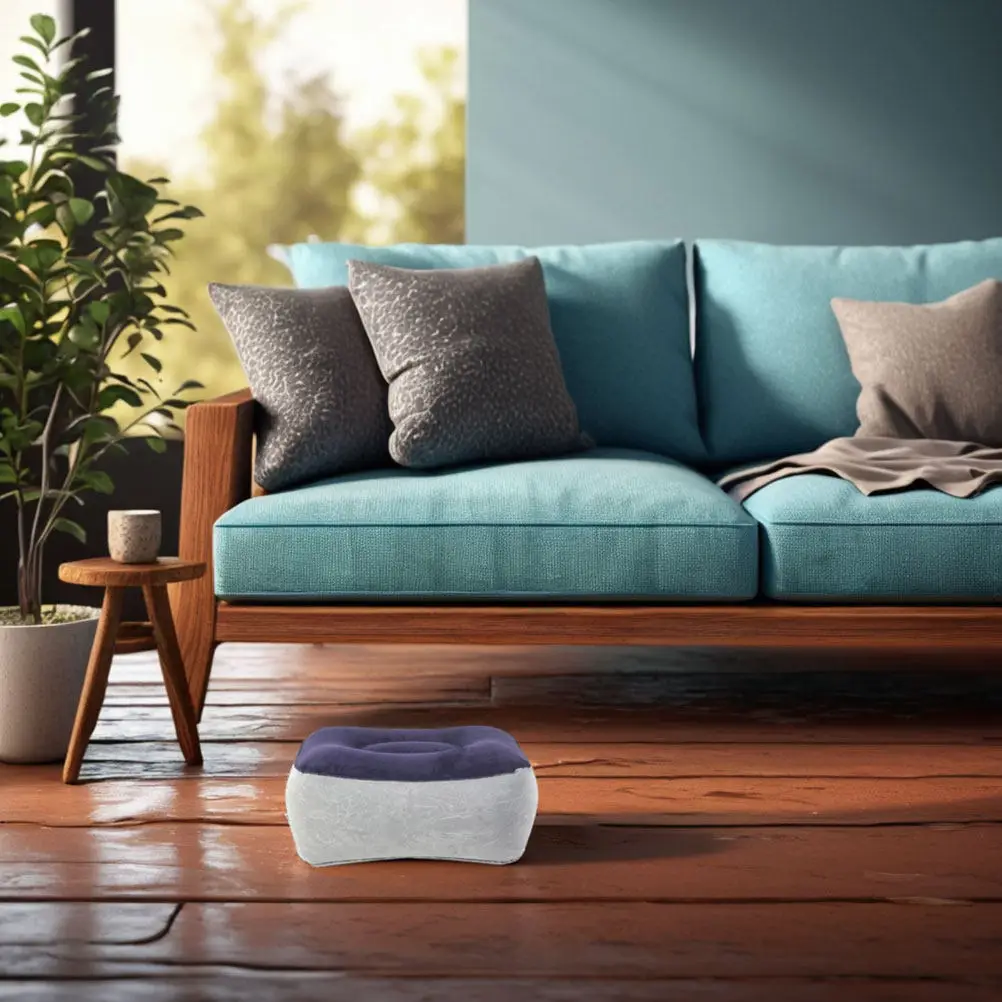 

Надувная подушка-подставка для ног (2 шт.), портативная, из флокированного ПВХ, для самолета, автомобиля, улицы, для путешествий