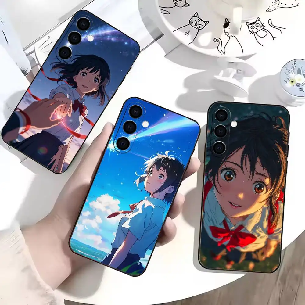 Mitsuha Miyamizu  Phone Case For Samsung Galaxy A73,A72,A71,A70,A53,A52,A51,Soft Silicone Black Cover