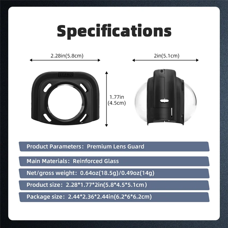 ABMF-عدسة الحرس ل Insta360 X4 حامي العدسة غطاء ل Insta 360X4 كاميرا المضادة للخدش الزجاج واقية الملحقات