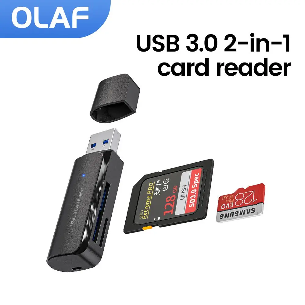 

Устройство чтения карт памяти 2-в-1, адаптер USB 3.0 к SD TF для ПК, ноутбуков, аксессуары, мульти-устройство чтения смарт-карт, внешнее хранилище