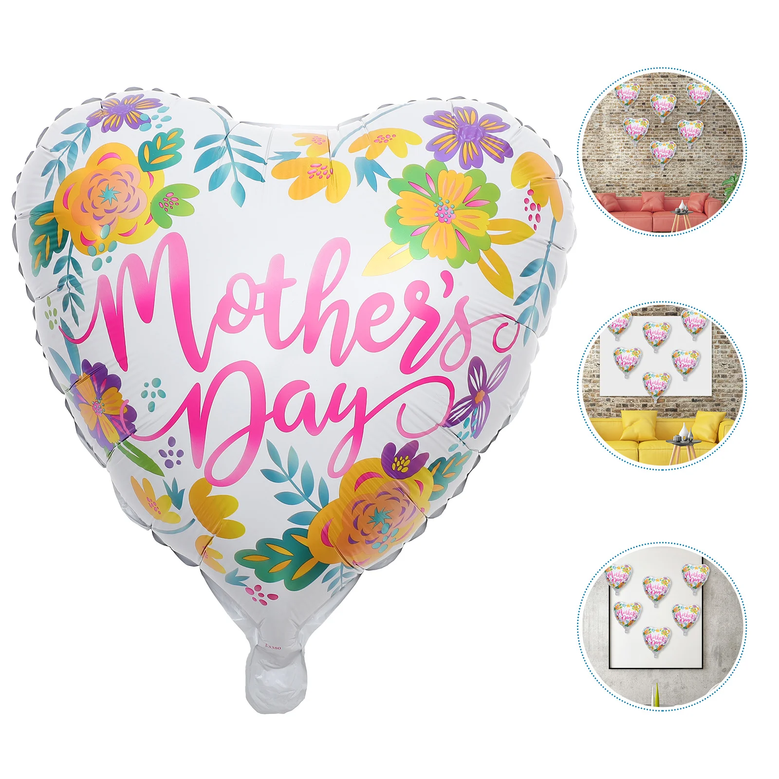 10 Pcs Mother's Day Decoration Party Balloons Square Mothers Decorations Aluminum Foil