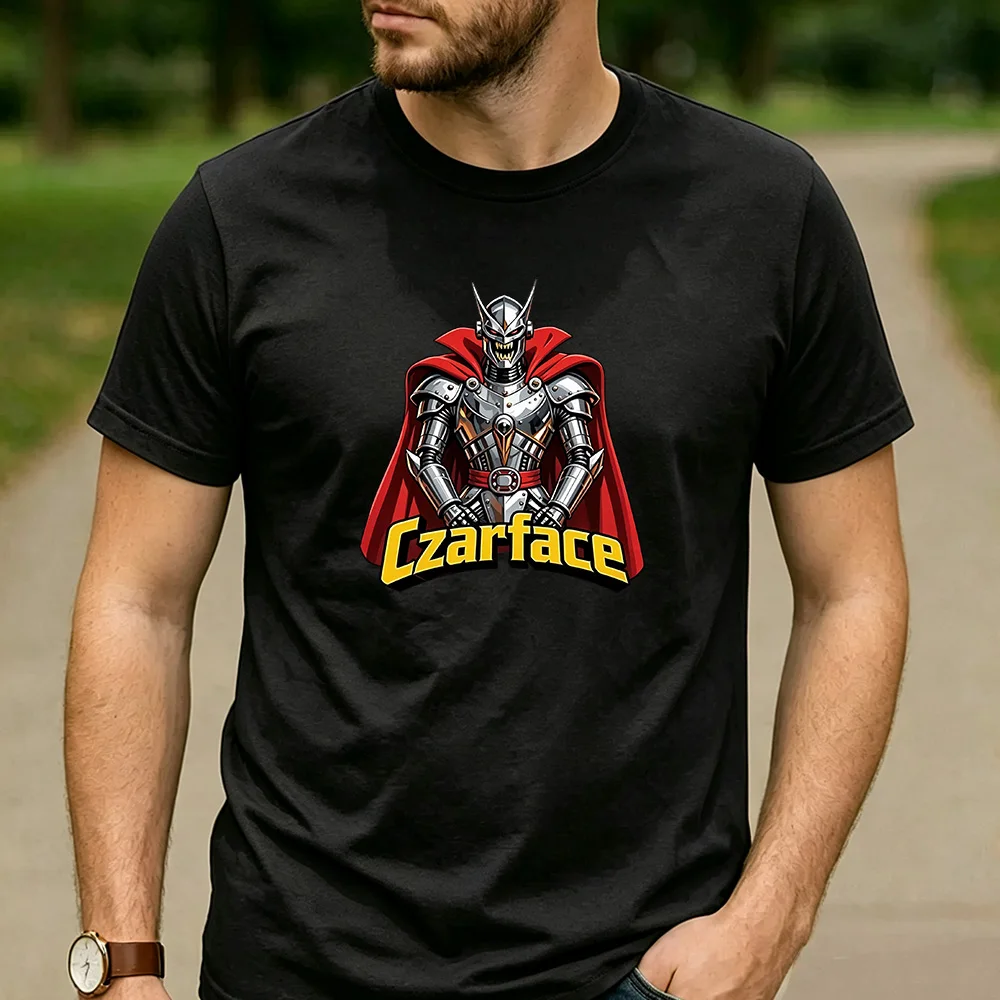 Czarface Armor Red Cape Cotton T Shirt Hip Hop Graphic Unisex Men Women Short Sleeve Casual Streetwear Fan Daily Tops