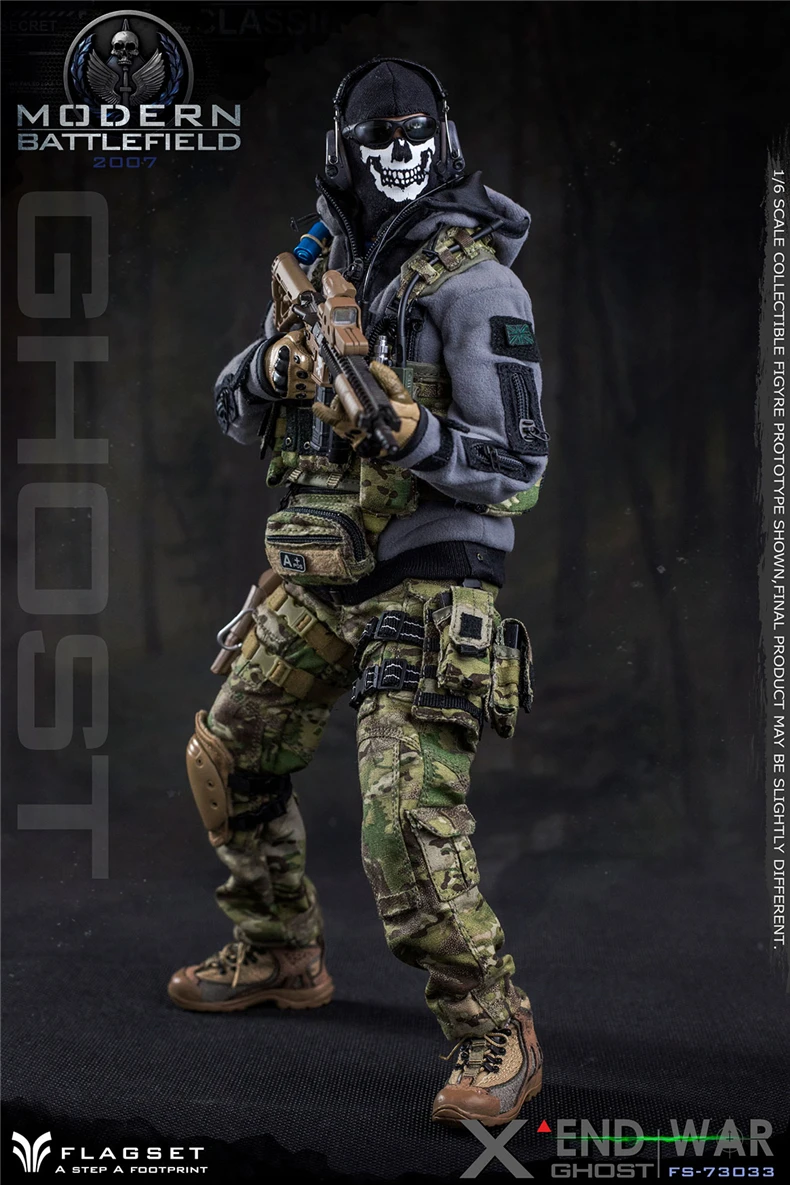 In Stock Original 1/6 FLAGSET FS-73033 Simon Riley End War Ghost Modern Battlefield Male Soldier 12Inch Action Figure Toys Gifts