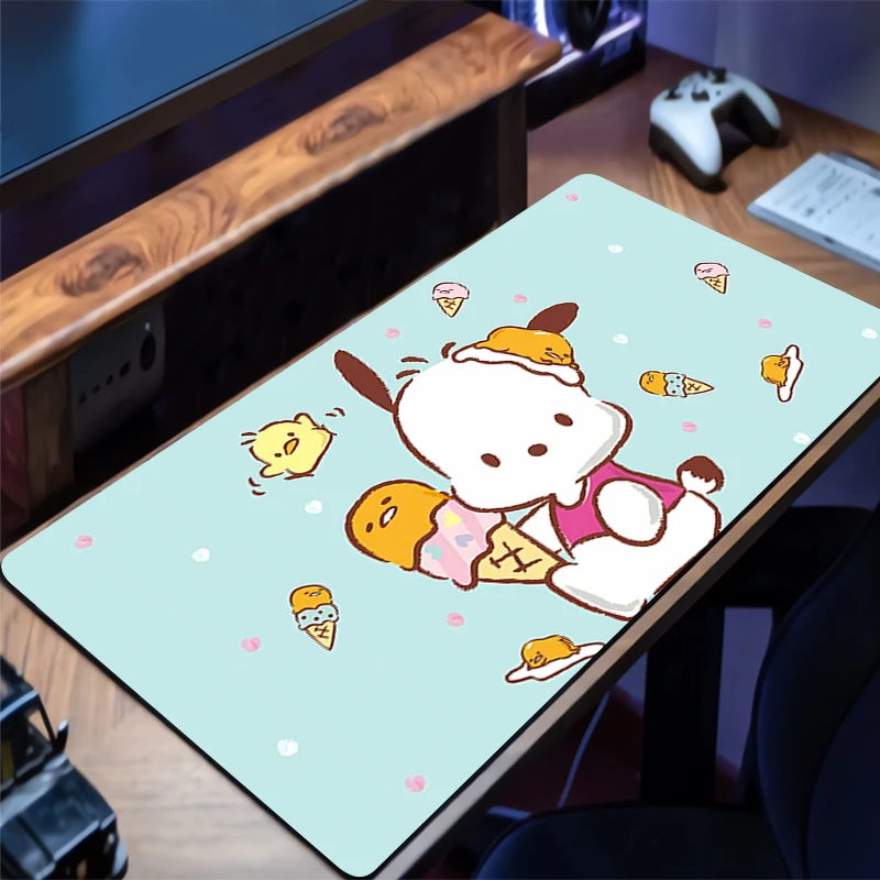 Mauspad Pochacco Anime Gaming XXL Kawaii Zubehör Mousepad Gamer PC Completo Computer Tastatur Pad Teppich Schreibtisch Matte Varmilo