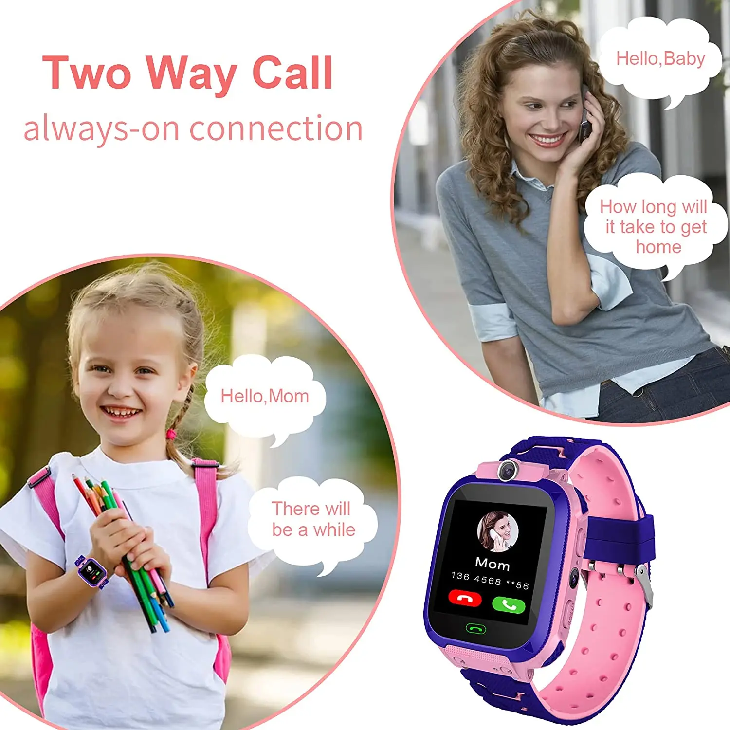 Kids smart watch Q12 SOS Watch child Phone use Sim Card IP67 Waterproof Anti-lost camera Smartwatch Gift for boys girls 2022