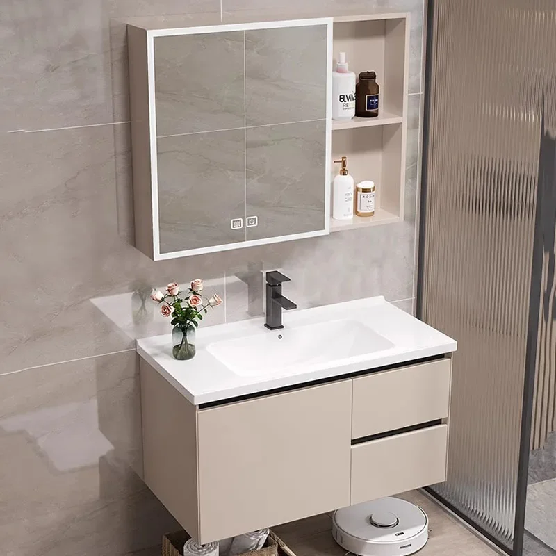 Vanity Storage Bathroom Cabinet Mirror Sink Partitions Buffet Bathroom Shelves China Mobili Modern Per La Casa Trendy Furniture