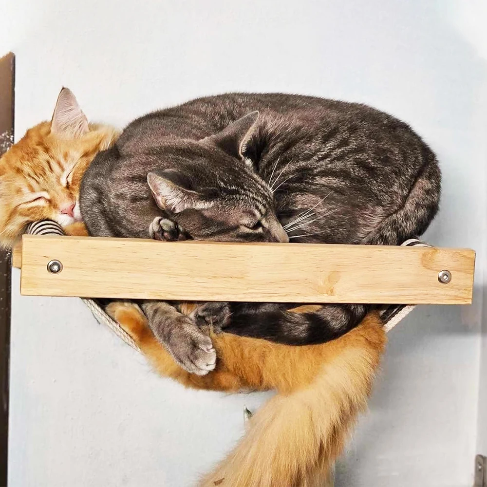 

Настенный гамак для кошек, мебель для скалолазания, настенная рама, лестница с сизалевой веревкой, игрушки для кошек, когтеточки и шлифовки