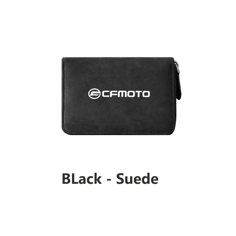 Motorcycle Suede Leather Portable storage box driver\'s license ID storage bag For Cfmoto X6 X8 500 ATV 150 250 400 650 MT NK GT