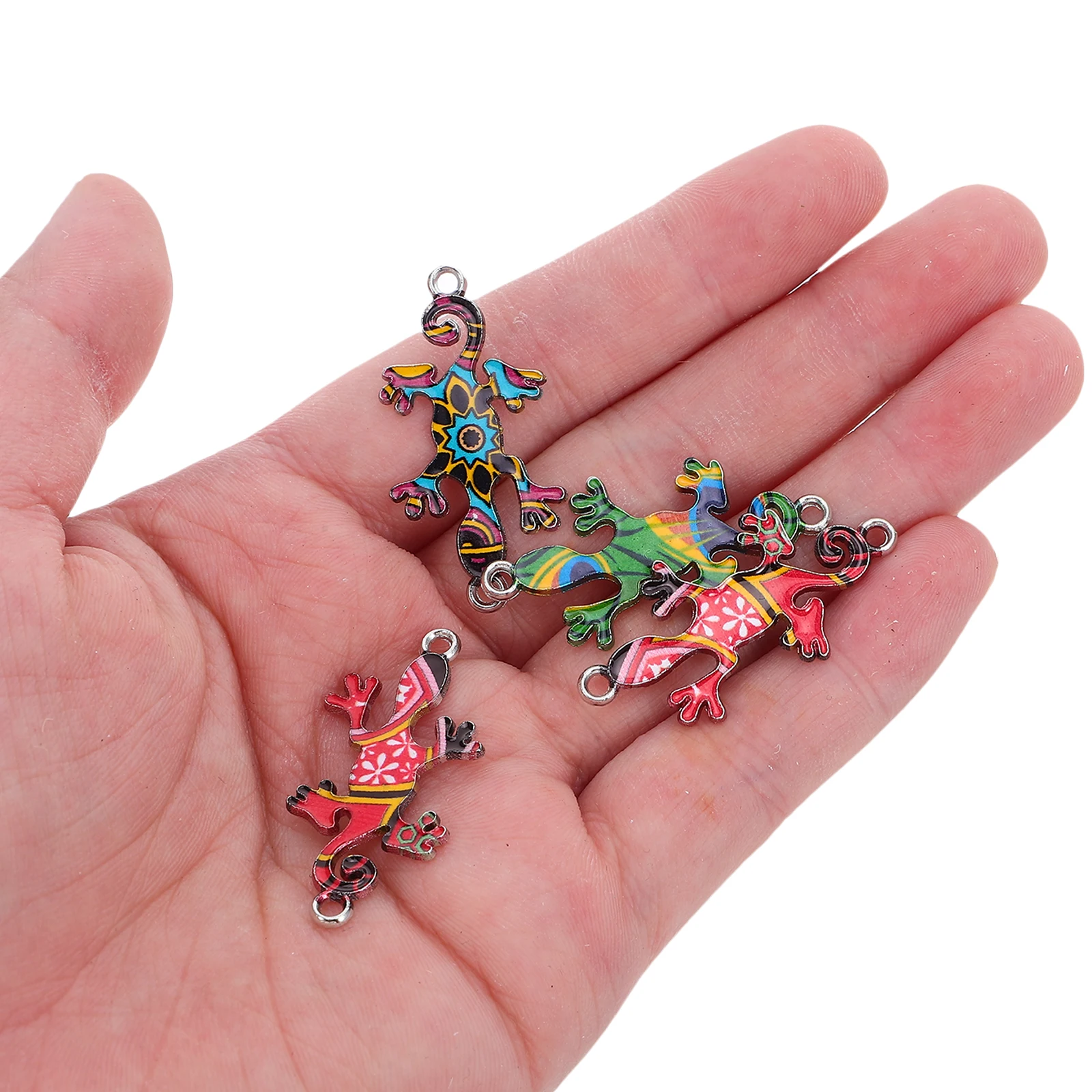 

30Pcs Alloy Gecko Animal Charms Mini Pendants for DIY Bracelet Necklace Earring Jewelry Making Supplies Gecko Charms