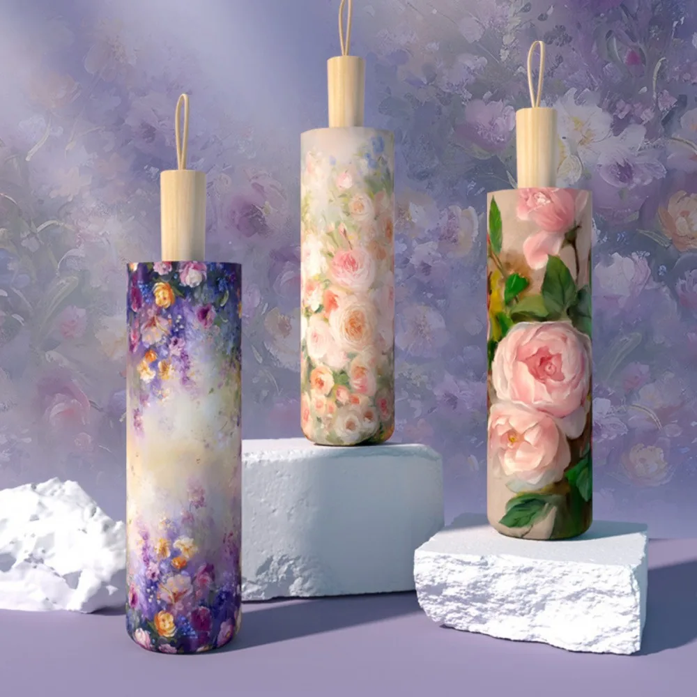 

НОВЫЙ зонт для рисования маслом с цветочным рисунком на 16 венок — солнцезащитный зонт с цветным покрытием для женщин, компактный складной зонт от дождя и блеска