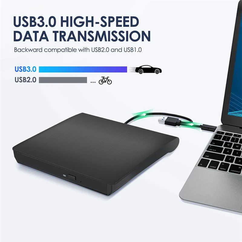 Unidad externa de CD DVD +/-RW, USB 3.0 y USB-C Grabador de CD y DVD ROM portátil Lector Escritor Reescritor Unidad de disco VENTAS