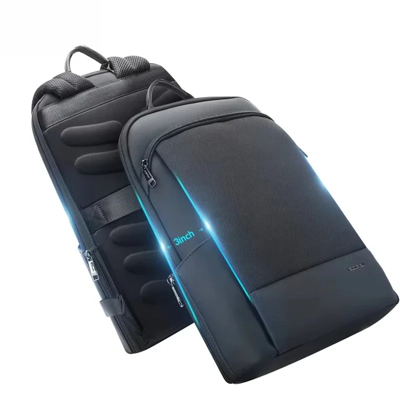 Unisex Business Lightweight Smart USB Charging Backpack 15 Commuter College Bag Anti-theft Men's Slim Fit Laptop Backpack