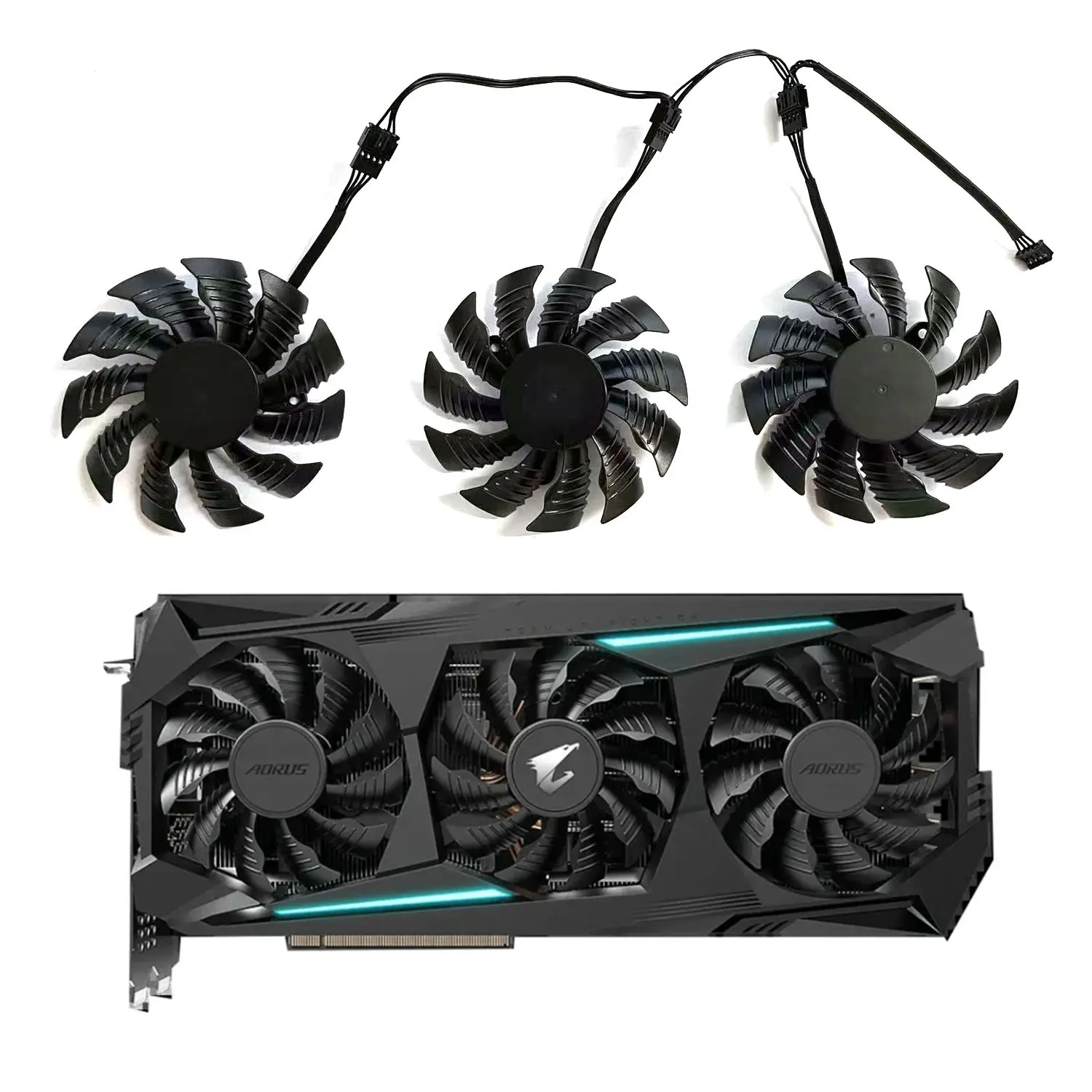 New 82MM 4PIN PLA08215S12H T128015SU RX 5700T GPU Fan for Gigabyte AORUS Radeon ™ RX 5700 XT 8G Cooling Fan
