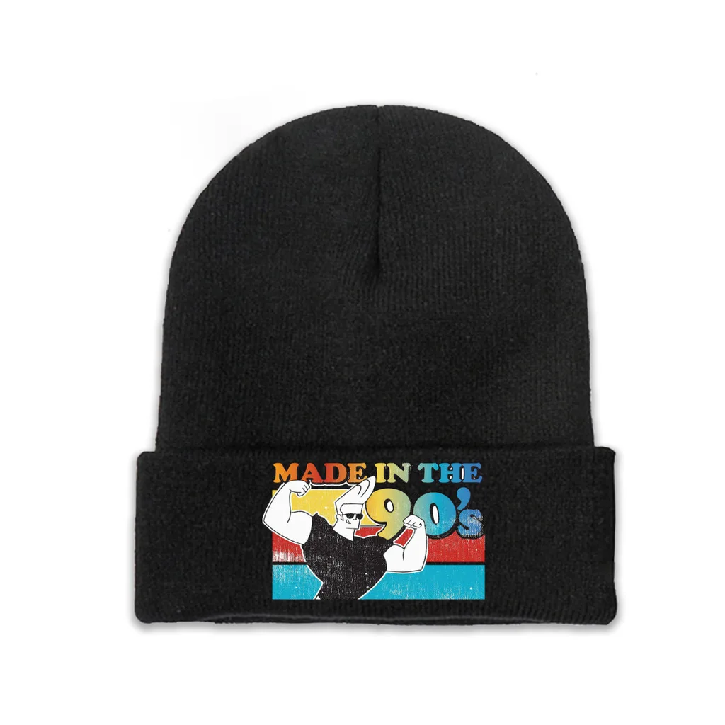 Johnny Bravo Little Suzy Animated Skullies Beanies Caps Made In The 90's Knitted Winter Warm Bonnet Hats Unisex Ski Cap