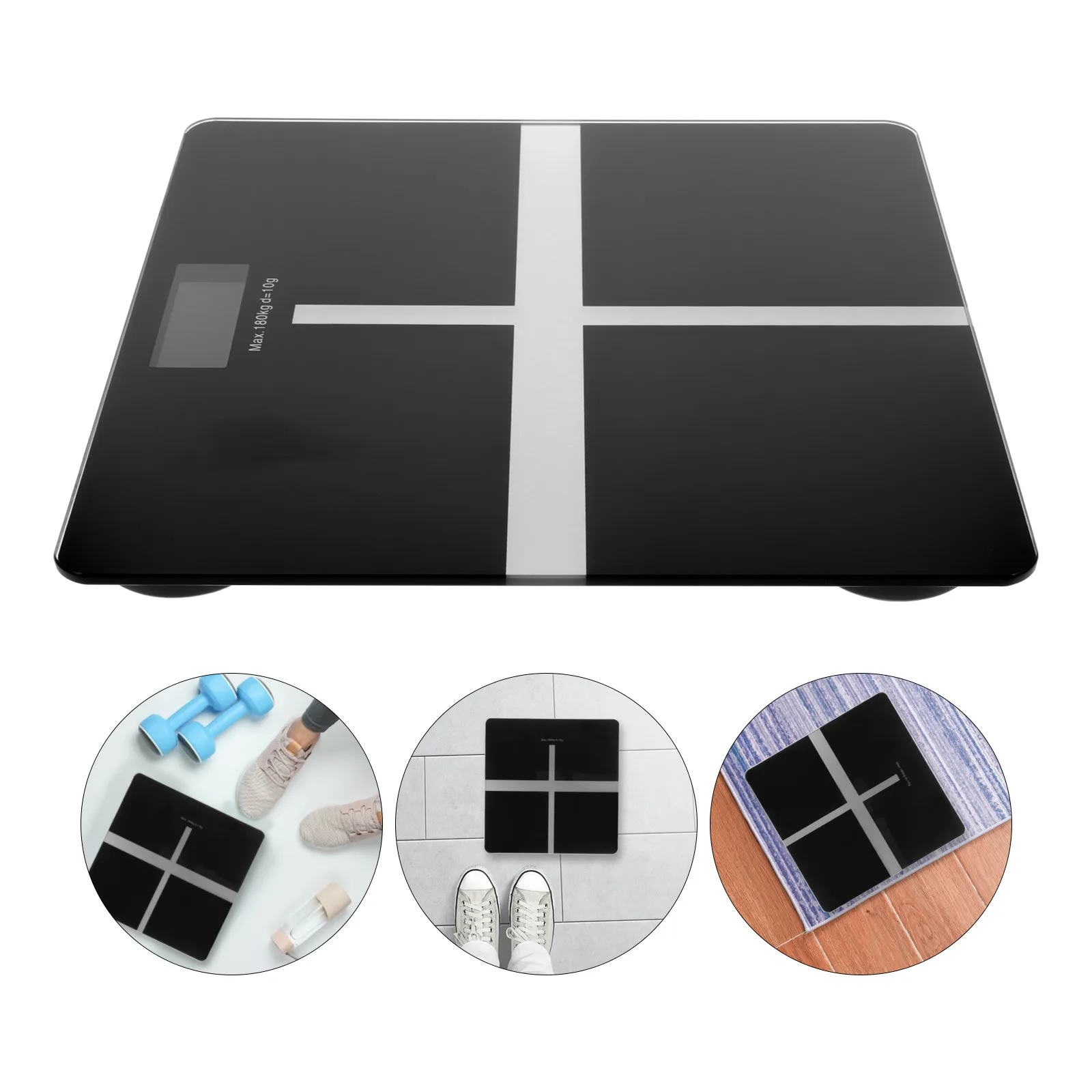 

1pc Usb Rechargeable Digital Body Weight Scale High Accuracy Tempered Glass Surface Automatic Switch Fitness Management Home Use