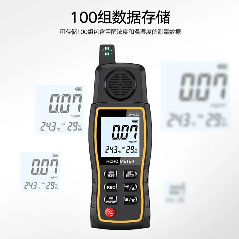 SW-623 Formaldehyde Tester Household Indoor Air Quality Environment Detector Temperature Humidity Test