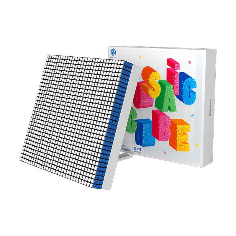 

GAN 10x10 Mosaic Cube GAN Cube Puzzle 3x3 Cube 10x10 Creative Building Blocks Mosaic Puzzles Mosaic Photo Frame