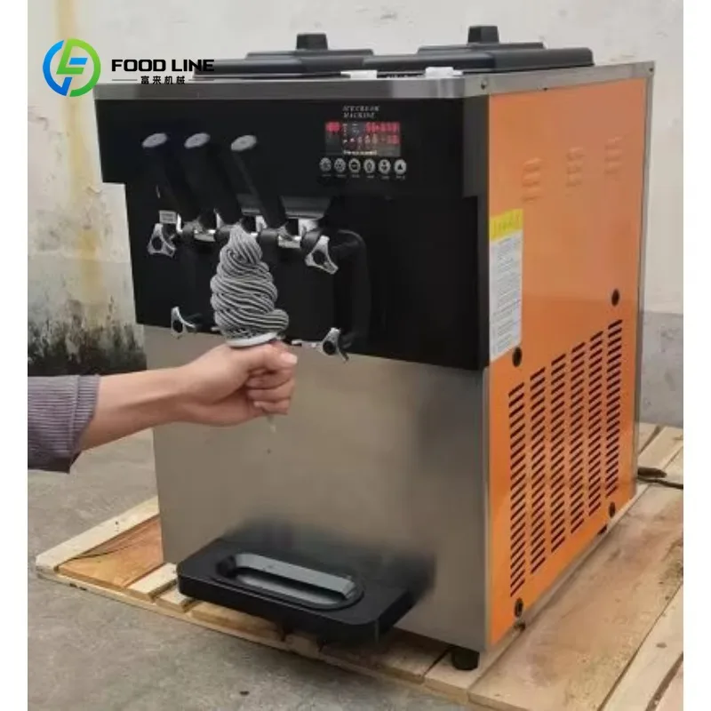Customized Table Top Portable Automatic Japan Soft Serve Ice Cream Icecream Vending Making Maker Machine for Icecream