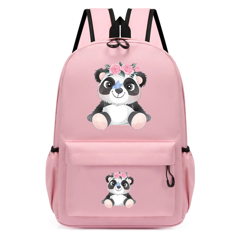 Nieuwe Dierenrugzak Schattige Kleine Panda Aquarel Cartoon Trendy Schooltassen Meisje Boekentas Kawaii Kinderen Reizen Mode Rugzak