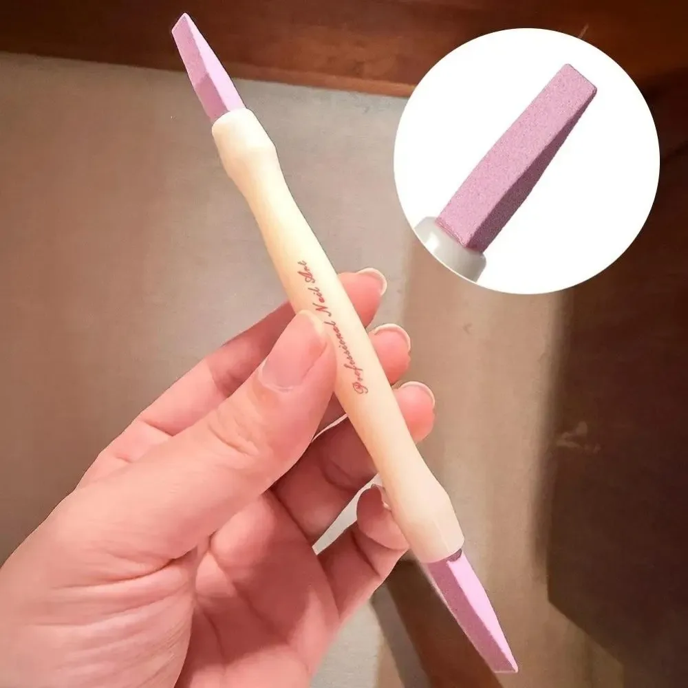 Double Head Nail Quartz Pen Nail Polish Dead Skin Remover Nail Cuticle Pushers Nail Care Tools Manicure Polish Stick