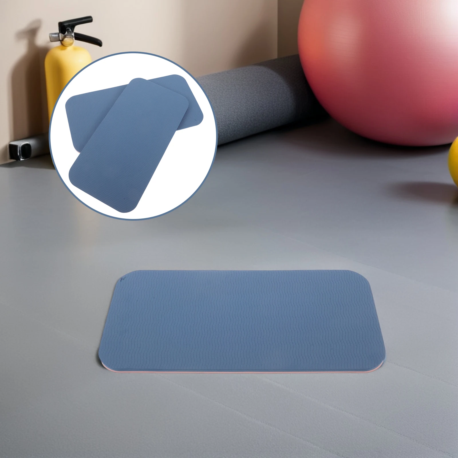 

2pcs Thickened Yoga Mat 0.8Cm Tpe Nonslip Exercise Floor Cushion Joint Protection Durable Fitness Workout Mat Home Gym